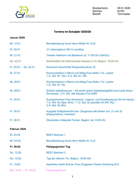 BITTE ANKLICKEN F&Uuml;R TERMINPLAN!