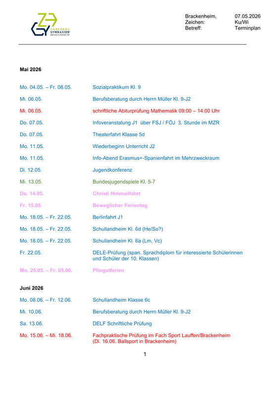 BITTE ANKLICKEN F&Uuml;R TERMINPLAN!