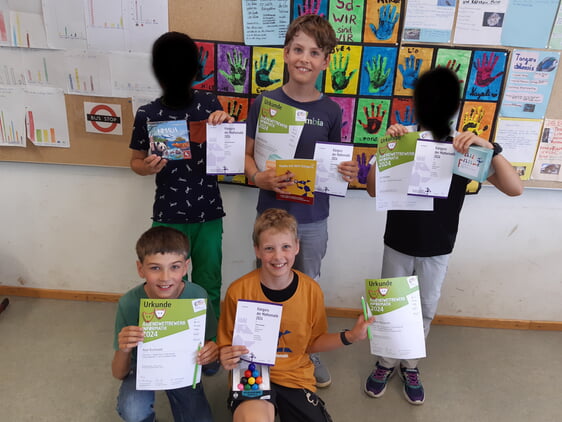 Die Preisträger der Klasse 5d
